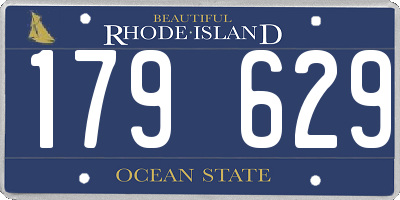RI license plate 179629