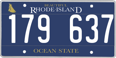 RI license plate 179637