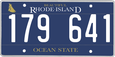 RI license plate 179641