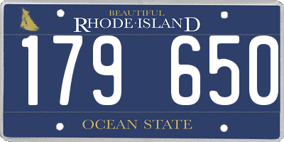RI license plate 179650