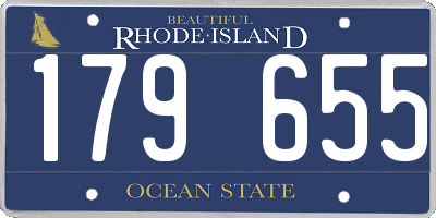 RI license plate 179655