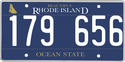 RI license plate 179656