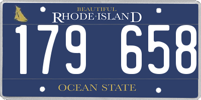 RI license plate 179658