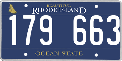 RI license plate 179663