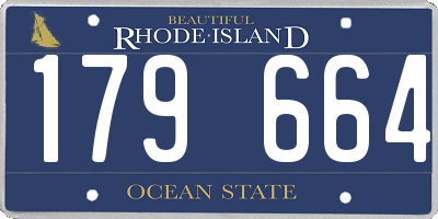 RI license plate 179664