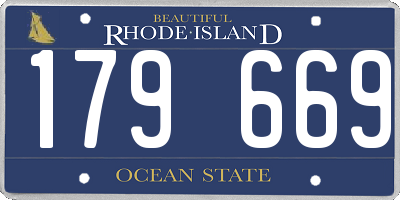RI license plate 179669