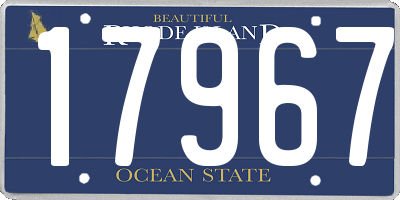 RI license plate 17967