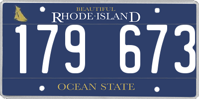 RI license plate 179673