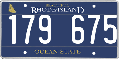 RI license plate 179675