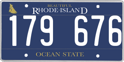 RI license plate 179676