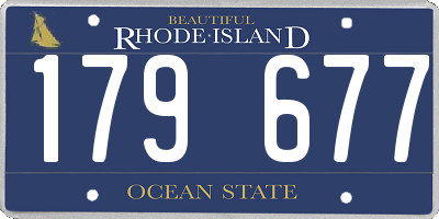 RI license plate 179677