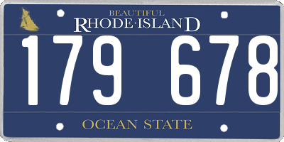 RI license plate 179678