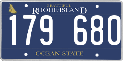 RI license plate 179680