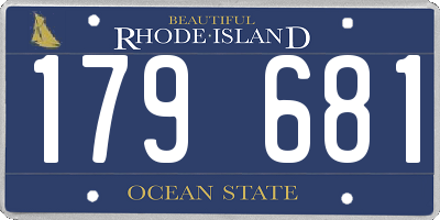 RI license plate 179681