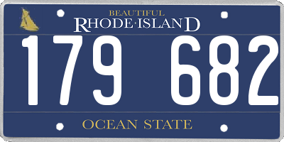 RI license plate 179682
