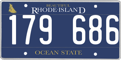 RI license plate 179686