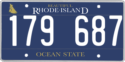 RI license plate 179687