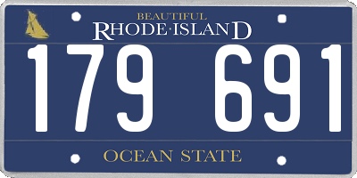 RI license plate 179691