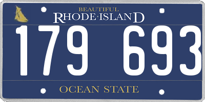 RI license plate 179693