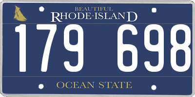 RI license plate 179698