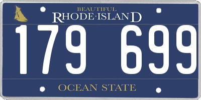 RI license plate 179699