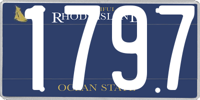 RI license plate 1797