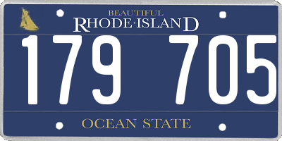 RI license plate 179705