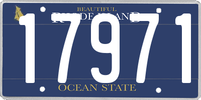 RI license plate 17971