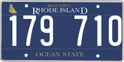 RI license plate 179710