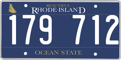 RI license plate 179712