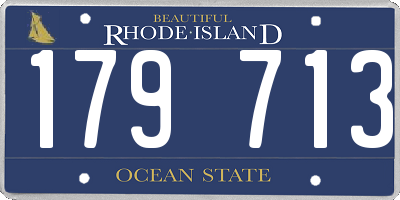 RI license plate 179713