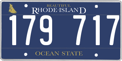 RI license plate 179717