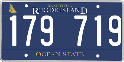 RI license plate 179719