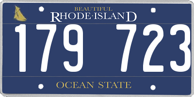 RI license plate 179723