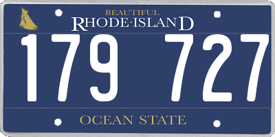 RI license plate 179727