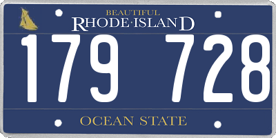 RI license plate 179728