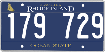 RI license plate 179729