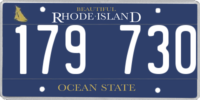 RI license plate 179730