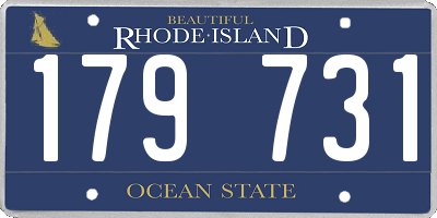 RI license plate 179731