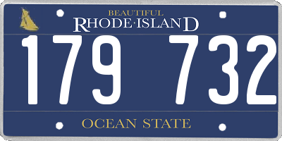 RI license plate 179732