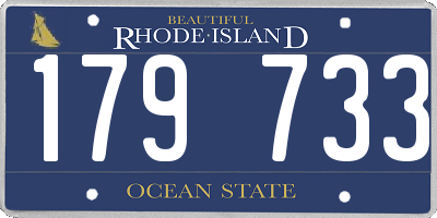 RI license plate 179733