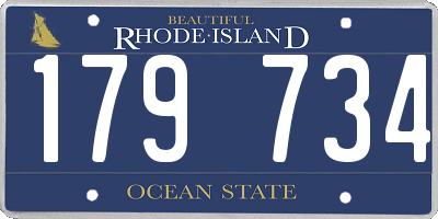 RI license plate 179734