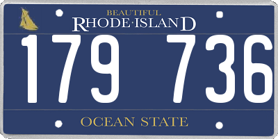 RI license plate 179736