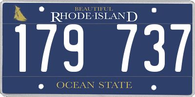 RI license plate 179737