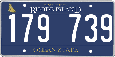 RI license plate 179739