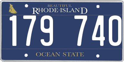 RI license plate 179740