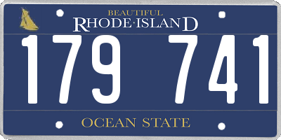 RI license plate 179741