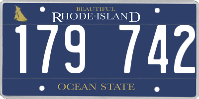 RI license plate 179742