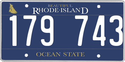 RI license plate 179743