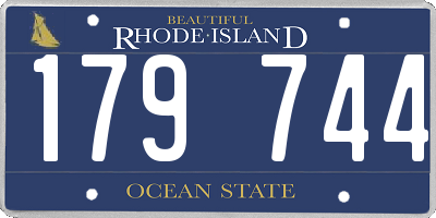 RI license plate 179744